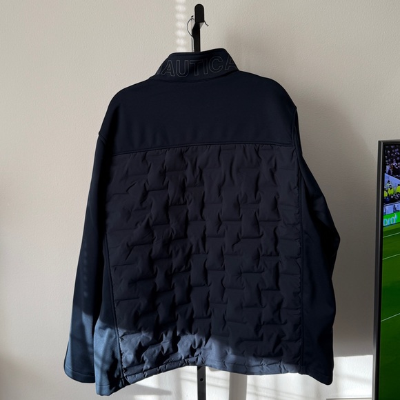 Nautica Navy Men’s Mixed Media Water Resistant Jacket Size XXL - Picture 3 of 5